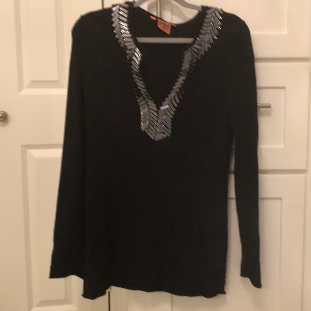 Tory Burch Sweater tunic with a beading detail